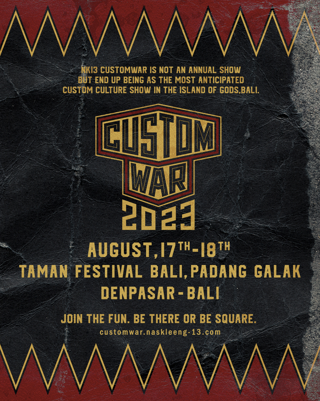 NK13 Custom War 2023, Acara Kustom Kultur Terbesar di Bali